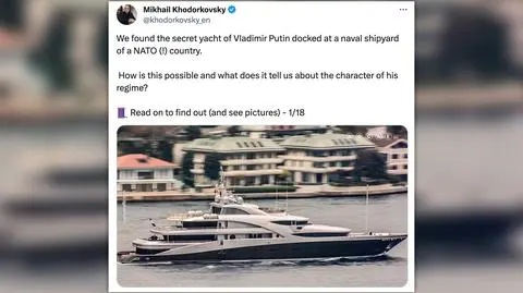 "Jak to możliwe, że 71-metrowy jacht Putina dokuje w stoczni w państwie NATO?"