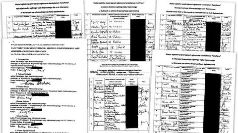 Co jest na opublikowanych listach poparcia do KRS?
