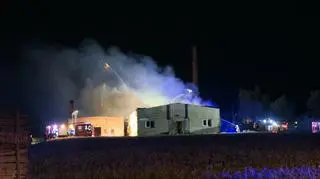 Pożar w zakładzie stolarskim koło Kalisza