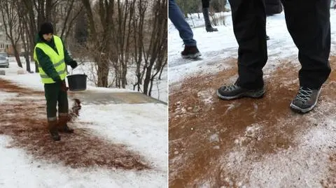 Kraków chce użyć fusów z kawy do posypywania zaśnieżonych ścieżek