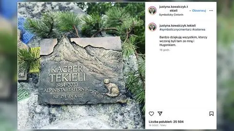 Obrazek, który chwyta za serce. Kowalczyk-Tekieli uhonorowała pamięć zmarłego męża