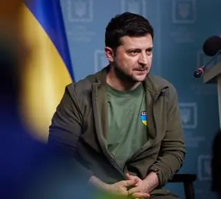 Wołodymyr Zełenski na zdjęciu z 3 marca