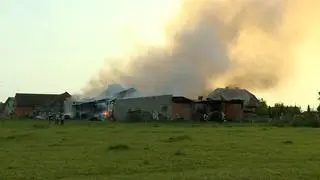 Pożar budynków gospodarczych w miejscowości Garki w Wielkopolsce 