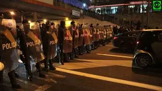 Blokada Trasy Łazienkowskiej w Warszawie