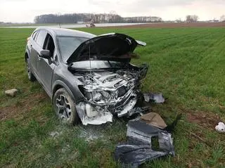 Czołowe zderzenie w Kościerzynie, poszkodowane dzieci