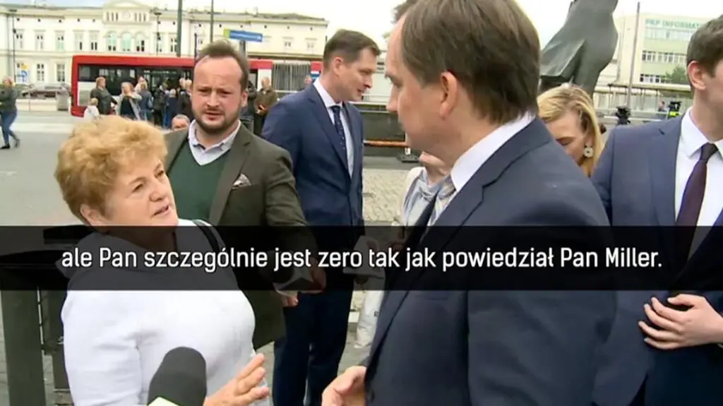 Konfrontacja Zbigniewa Ziobry i mieszkanki Sosnowca