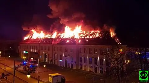 Do pożaru doszło w Ełku (Warmińsko-Mazurskie)