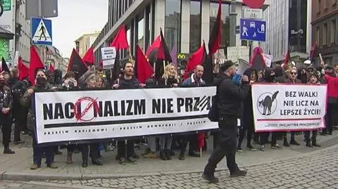 Przepychanki podczas demonstracji w Poznaniu
