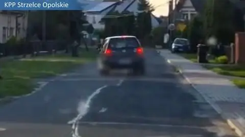 Miał niemal trzy promile, jechał całą szerokością drogi. Przed policjantami schował się za szafką