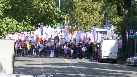 Protest nauczycieli w Warszawie 