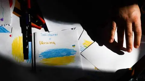Wspólna lekcja polskich i ukraińskich dzieci w szkole podstawowej w Krakowie