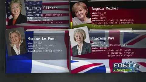 Merkel, May, Clinton, Le Pen - kobiety przejmują władzę w polityce