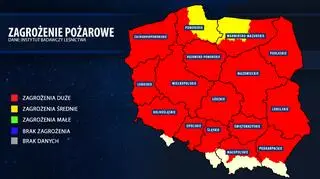 Zagrożenie pożarowe w lasach