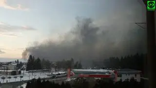 Pożar fabryki materaców