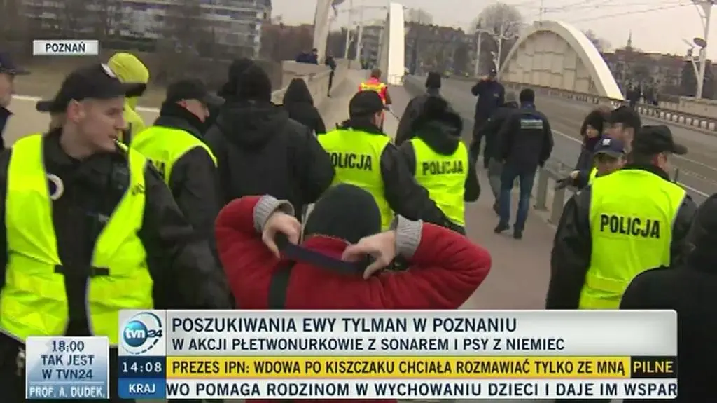 Sprawa Ewy Tylman. Psy sprawdzają okolice mostu św. Rocha