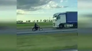 Motocyklista jechał pod prąd na trasie S5