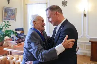 Prezydent Andrzej Duda spotkał się z ocalałym z Holokaustu Edwardem Mosbergiem