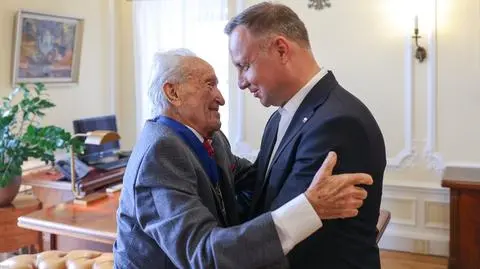 Prezydent Andrzej Duda spotkał się z ocalałym z Holokaustu Edwardem Mosbergiem