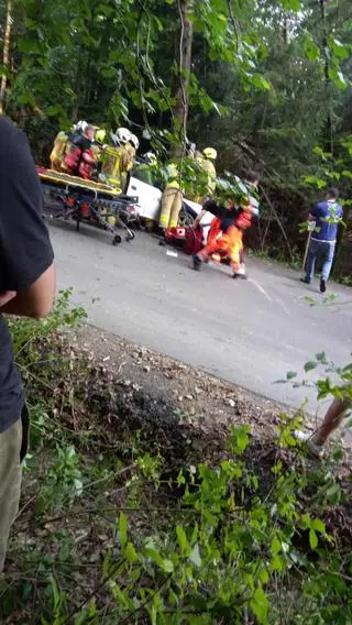 Wypadek podczas rajdu samochodowego