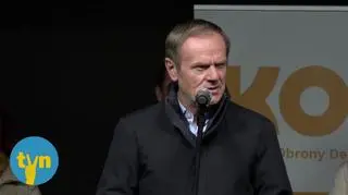 Tusk: jesteśmy tu dziś w obronie wolnych mediów i wolnego słowa