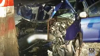 Wypadek na drodze pomiędzy Strugą, a Starymi Bogaczowicami (woj. dolnośląskie)