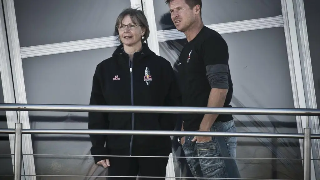 Felix Baumgartner z mamą Ewą
