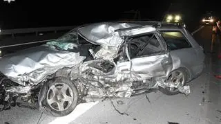 47-letni kierowca samochodu osobowego zginął na miejscu 