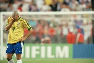 Ronaldo podczas finału mistrzostw świata we Francji w 1998 roku