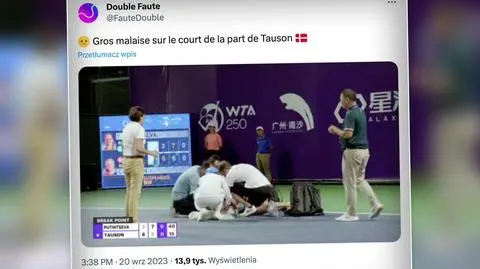 Przeraźliwy płacz, kort opuściła na wózku. "Powinna posłuchać lekarza"