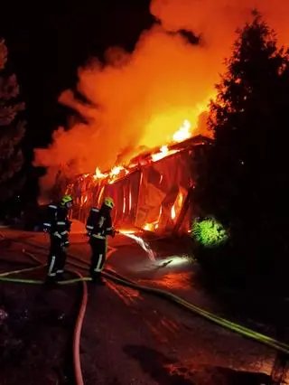 Pożar magazynu papieru w Wieliczce