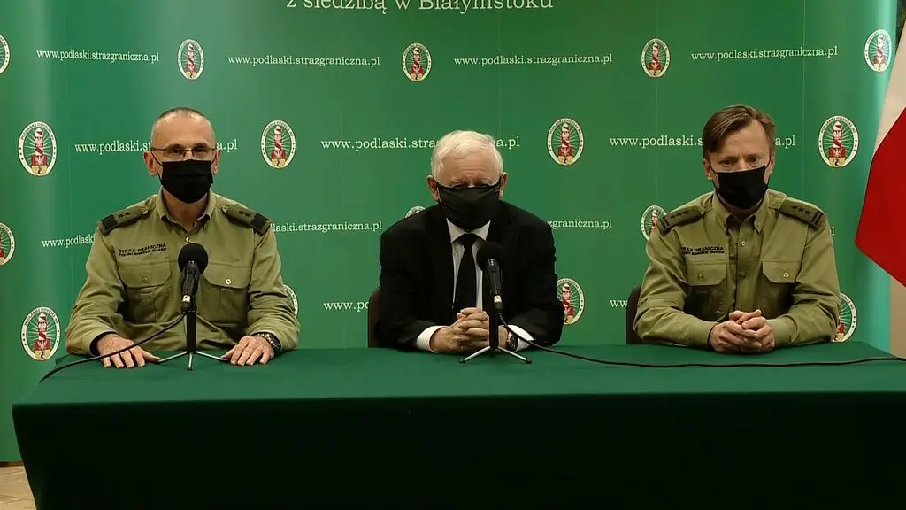 Jarosław Kaczyński podczas konferencji
