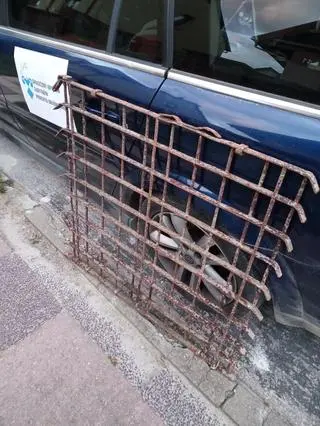 Eksponat osłaniał do tej pory okno młyna 