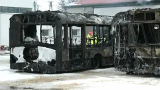Spłonęły dwa autobusy