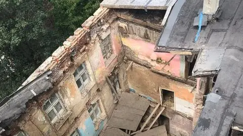 Zawaliła się kamienica w Łodzi. Strażacy przeszukiwali gruzowisko, nikogo nie znaleźli