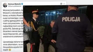 Nowe oświadczenie aktora Jacka Kopczyńskiego po szarpaninie w Sejmie 
