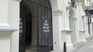 Protest zespołu Teatru im. Stefana Żeromskiego w Kielcach