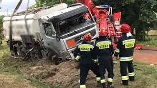 Zderzenie dwóch cystern pod Wołominem