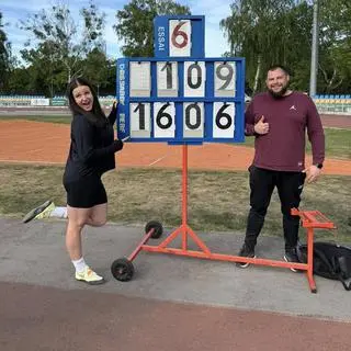 Kinga Jackowska z trenerem 