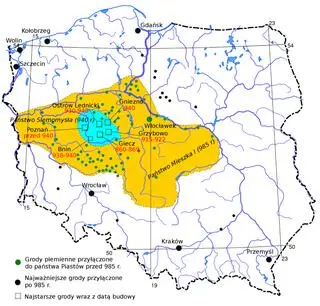 Najważniejsze grody w czasach panowania Mieszka I
