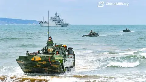 Chiny. Piechota morska ćwiczy operację desantową, 2022 rok