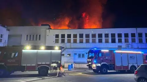 Paliła się drukarnia w centrum miasta