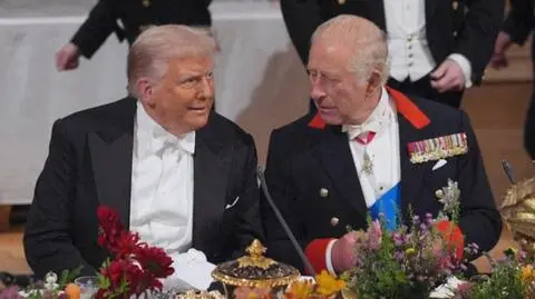 Prezydent USA Donald Trump i król Karol III