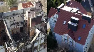 Dach budynku w Sopocie - przed i po