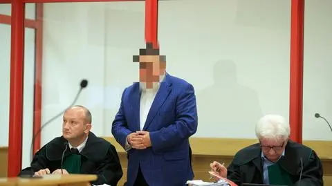Oskarżony Grzegorz J. na sali rozpraw Sądu Okręgowego w Rybniku