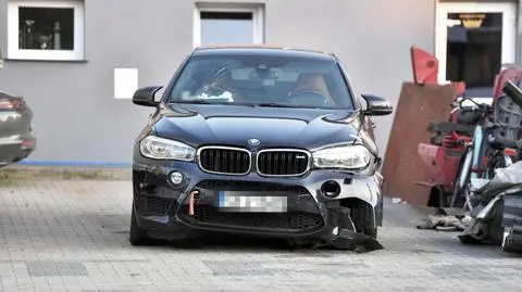 BMW X6 Kamila D. na policyjnym parkingu depozytowym