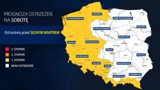 Prognoza zagrożeń IMGW na sobotę