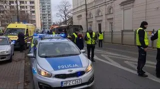 Zderzenie tramwajów i autobusu w alei "Solidarności"