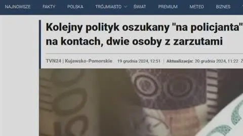Senator oszukany metodą "na policjanta"