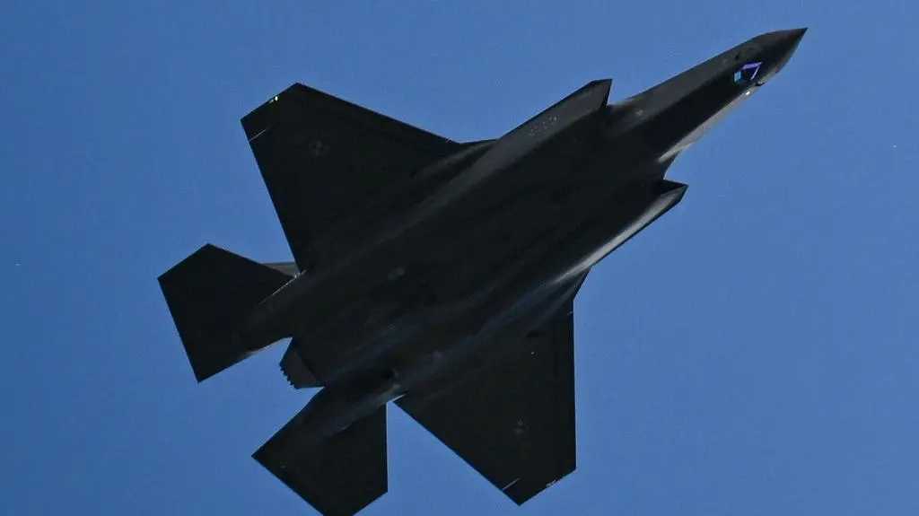 Samolot F-35 nad Gdańskiem