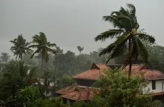 Monsun w Kerali w Indiach